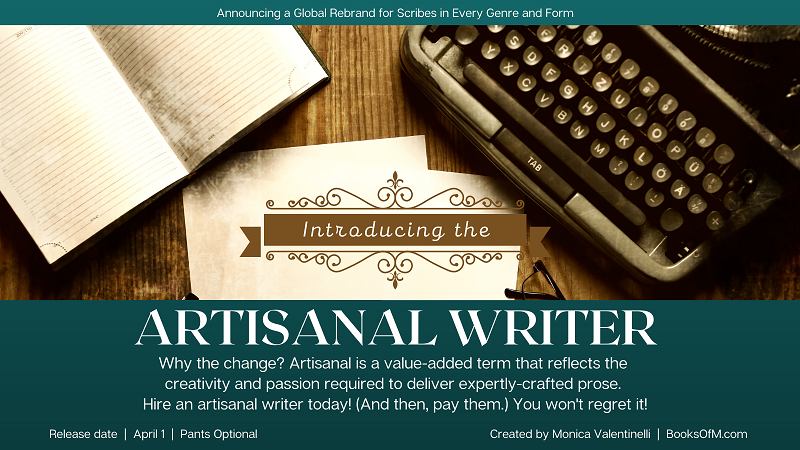 Artisanal Writer Announcement | Full text in post